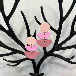 Handmade Polymer Clay Statement Earrings